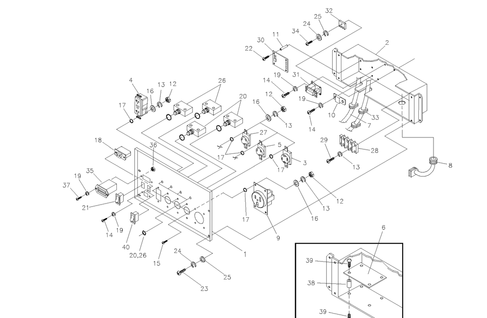 Control Panel Diagram and Parts List for 9809-2-MC  Briggs and Stratton Generator